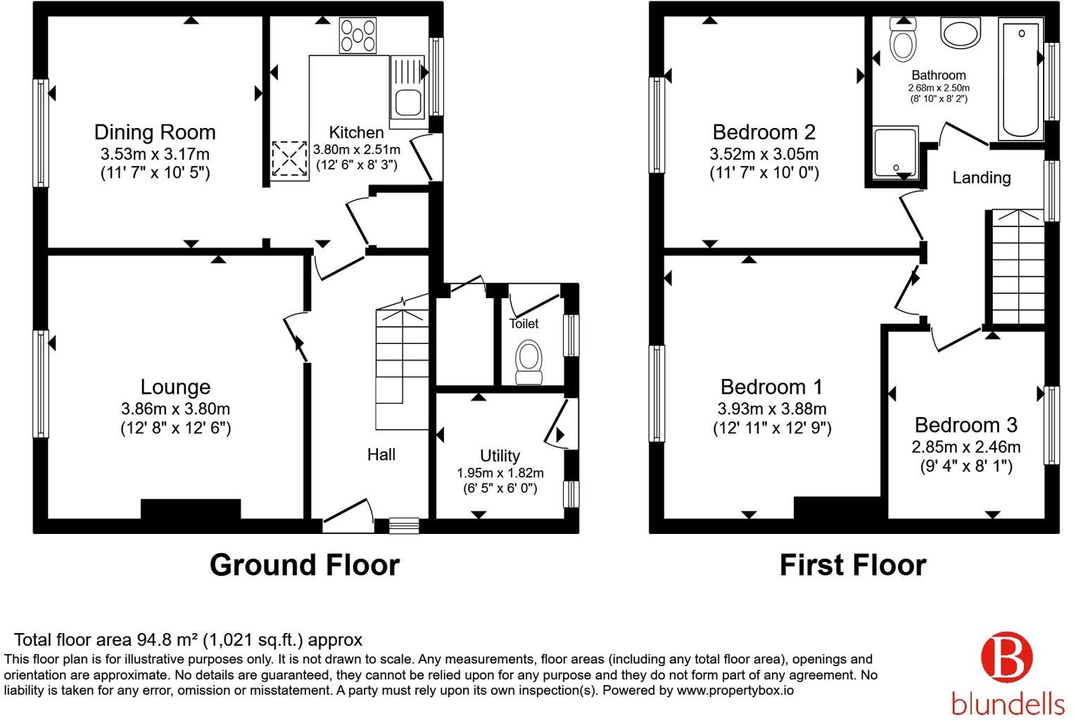 Wellington Grove, Doncaster, South Yorkshire, DN5 floorplan