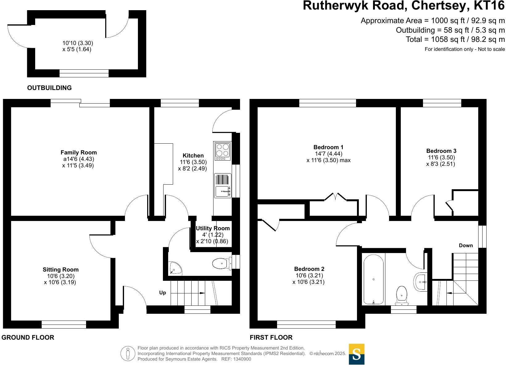 Rutherwyk Road, Chertsey, Surrey, KT16 floorplan