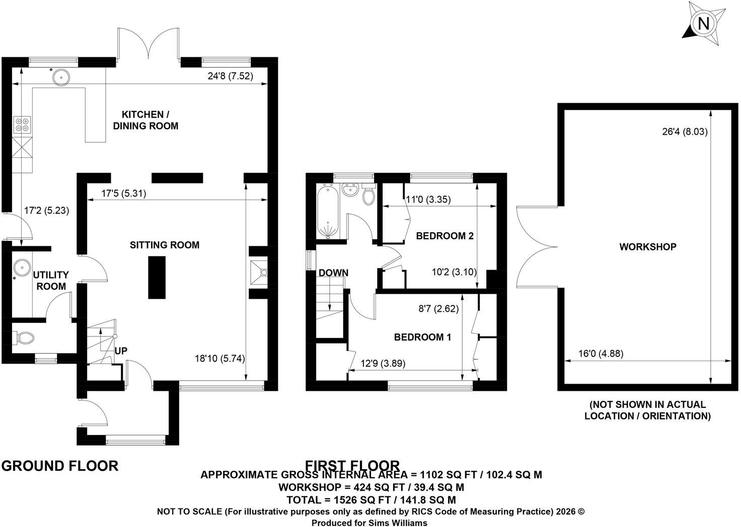 Orchard Side, Hunston floorplan