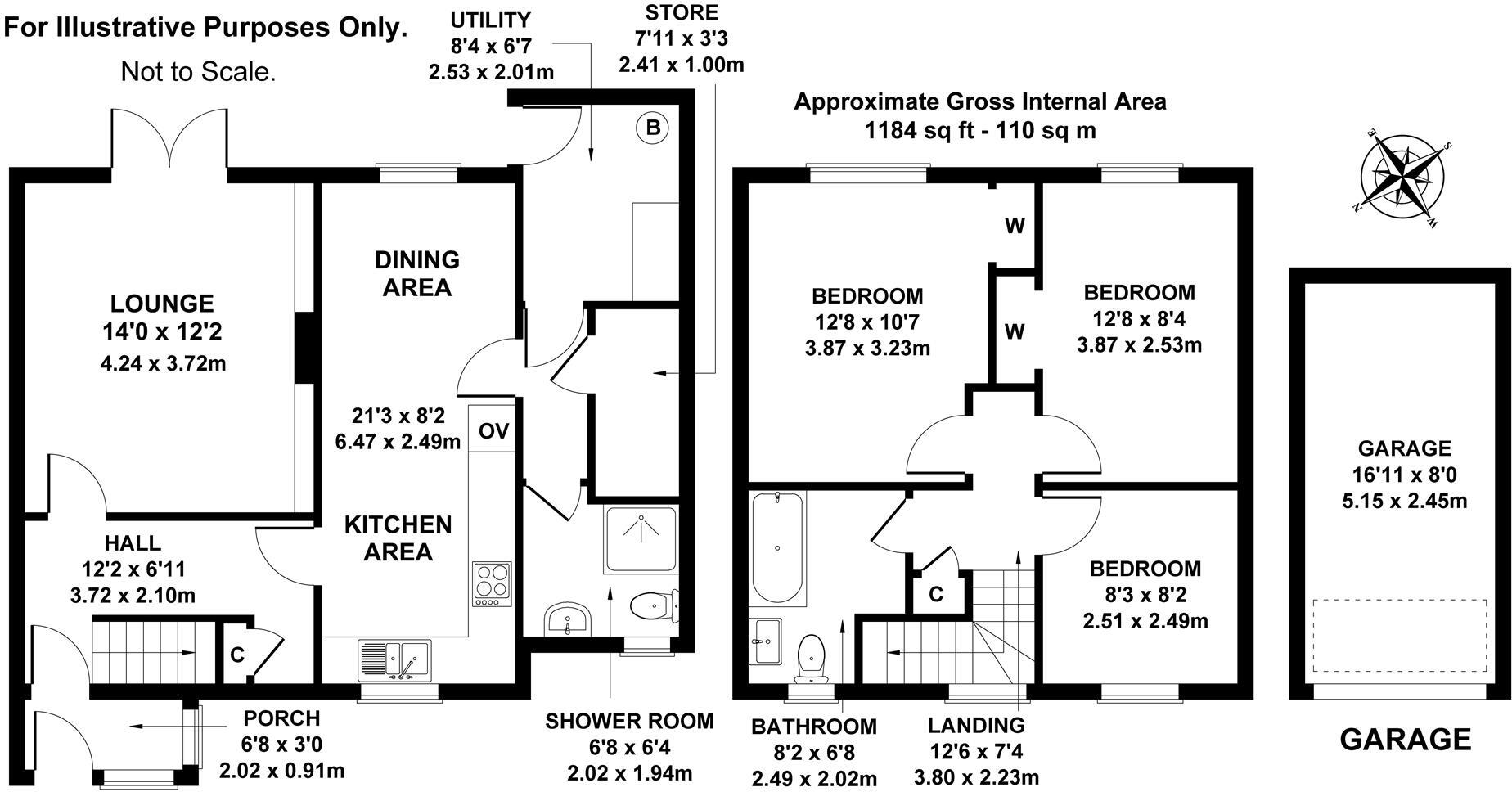 96, Trenchard Close, Newton, Nottingham floorplan