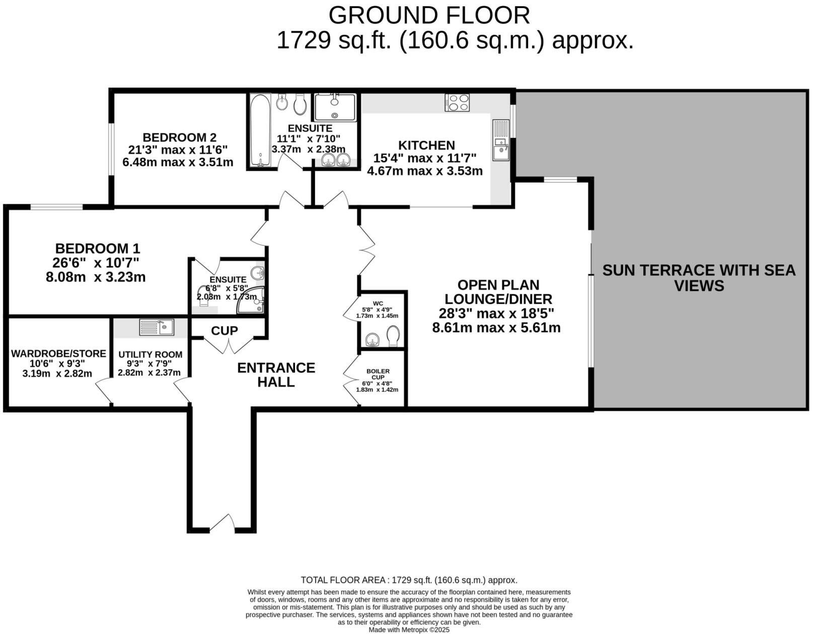 Apt. 5 Majestic Apartments, King Edward Road, Onchan, IM3 2BD floorplan