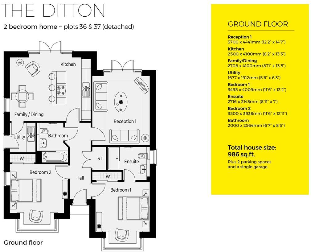Plot 36, The Ditton, Severn Meadows, Upton Upon Severn floorplan