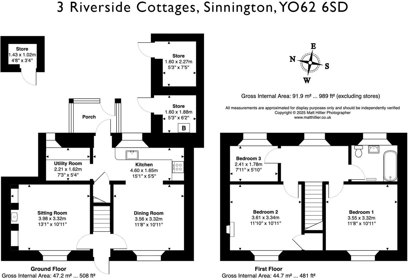 3, Riverside Cottages, Sinnington. floorplan