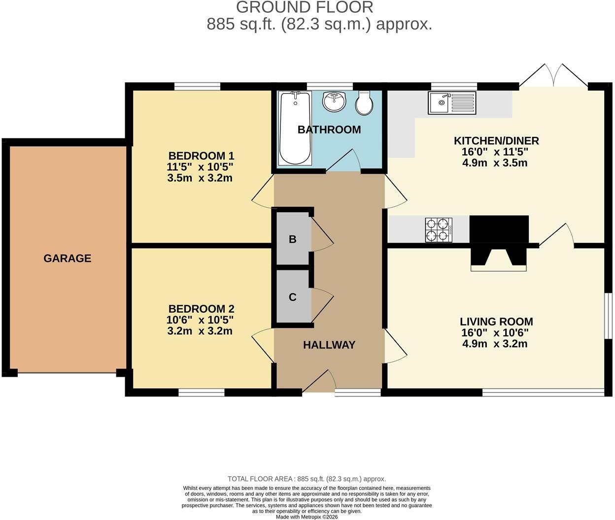 Forth Noweth, Carnon Downs, Truro floorplan