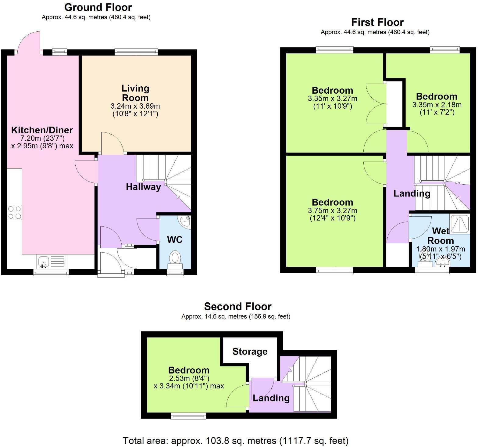 Hurleybrook Way, Leegomery, Telford, Shropshire, TF1 6UA floorplan