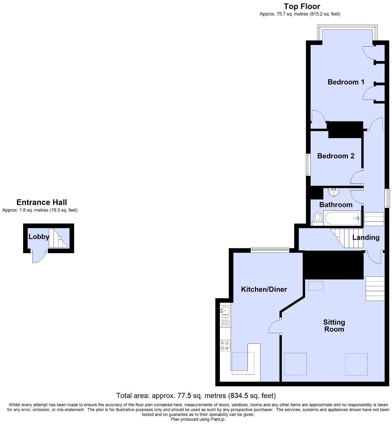 Victoria Road, Exmouth floorplan