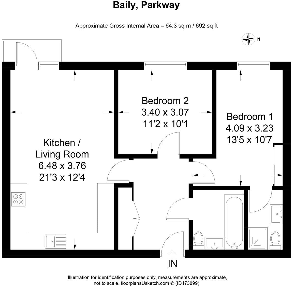 Baily, Parkway, Newbury, Berkshire, RG14 floorplan