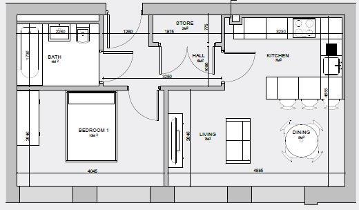 Apartment 22, The Courts, Sale floorplan
