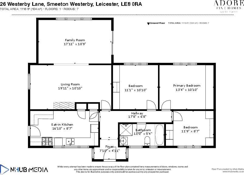 Westerby Lane, Smeeton Westerby  Kibworth floorplan