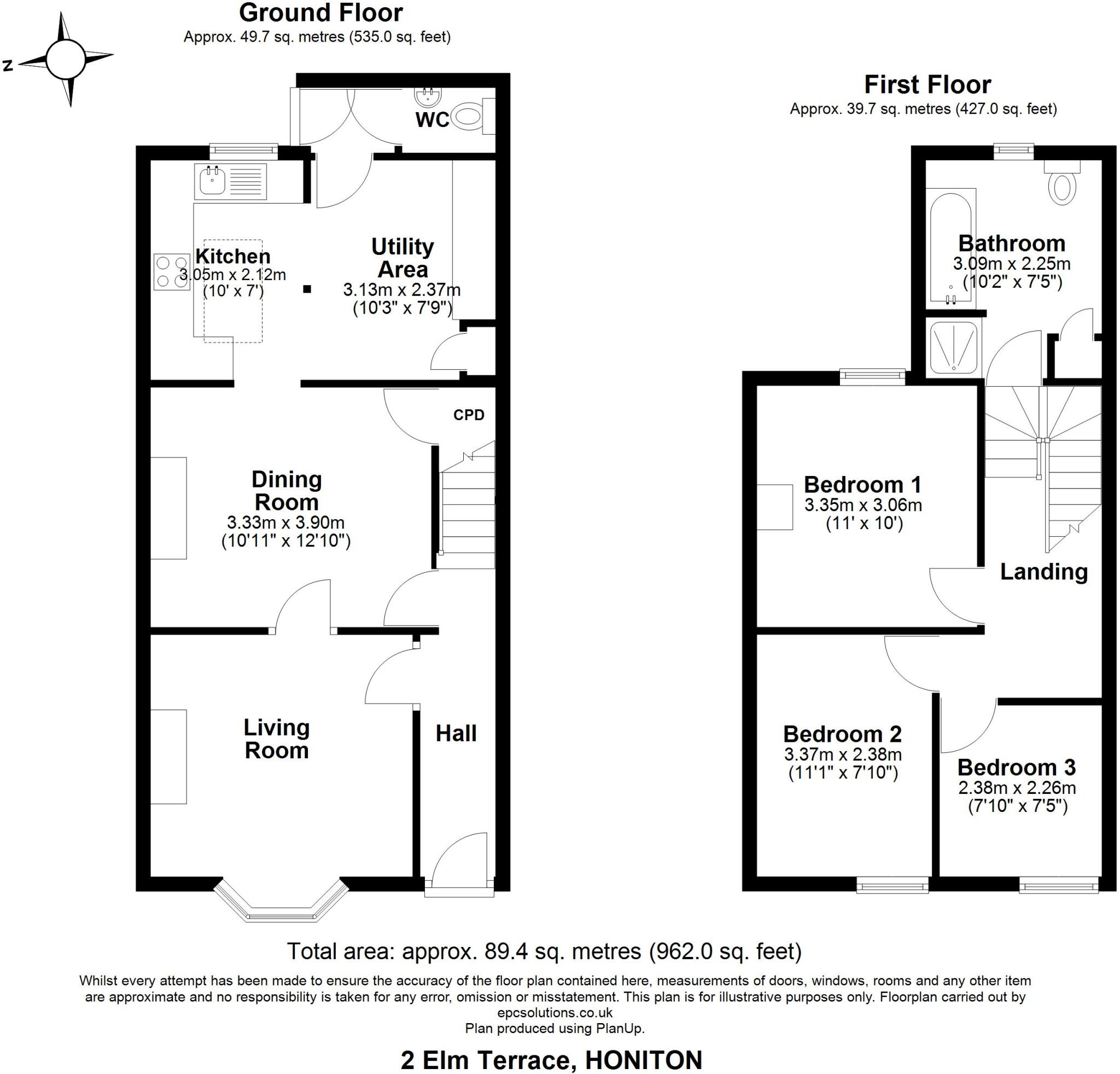 Elm Terrace, Honiton, Devon, EX14 floorplan