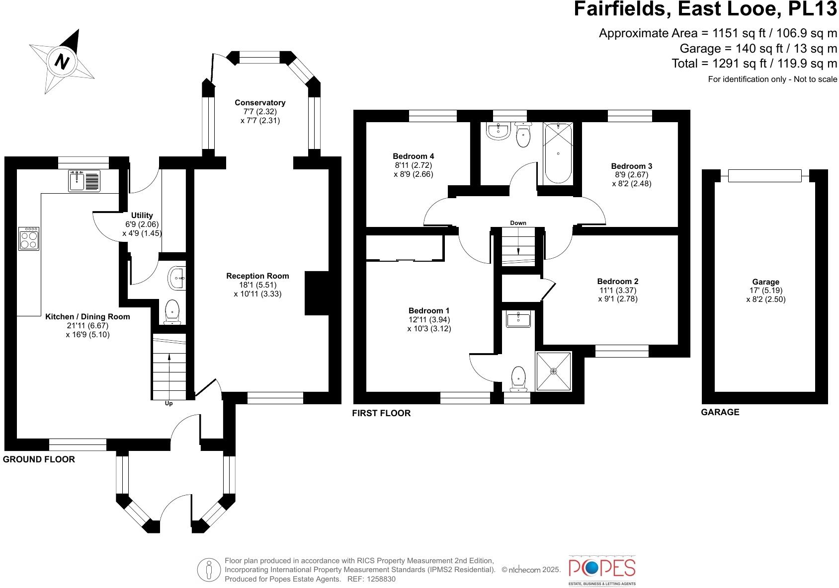 2, Fairfields, East Looe, Cornwall floorplan