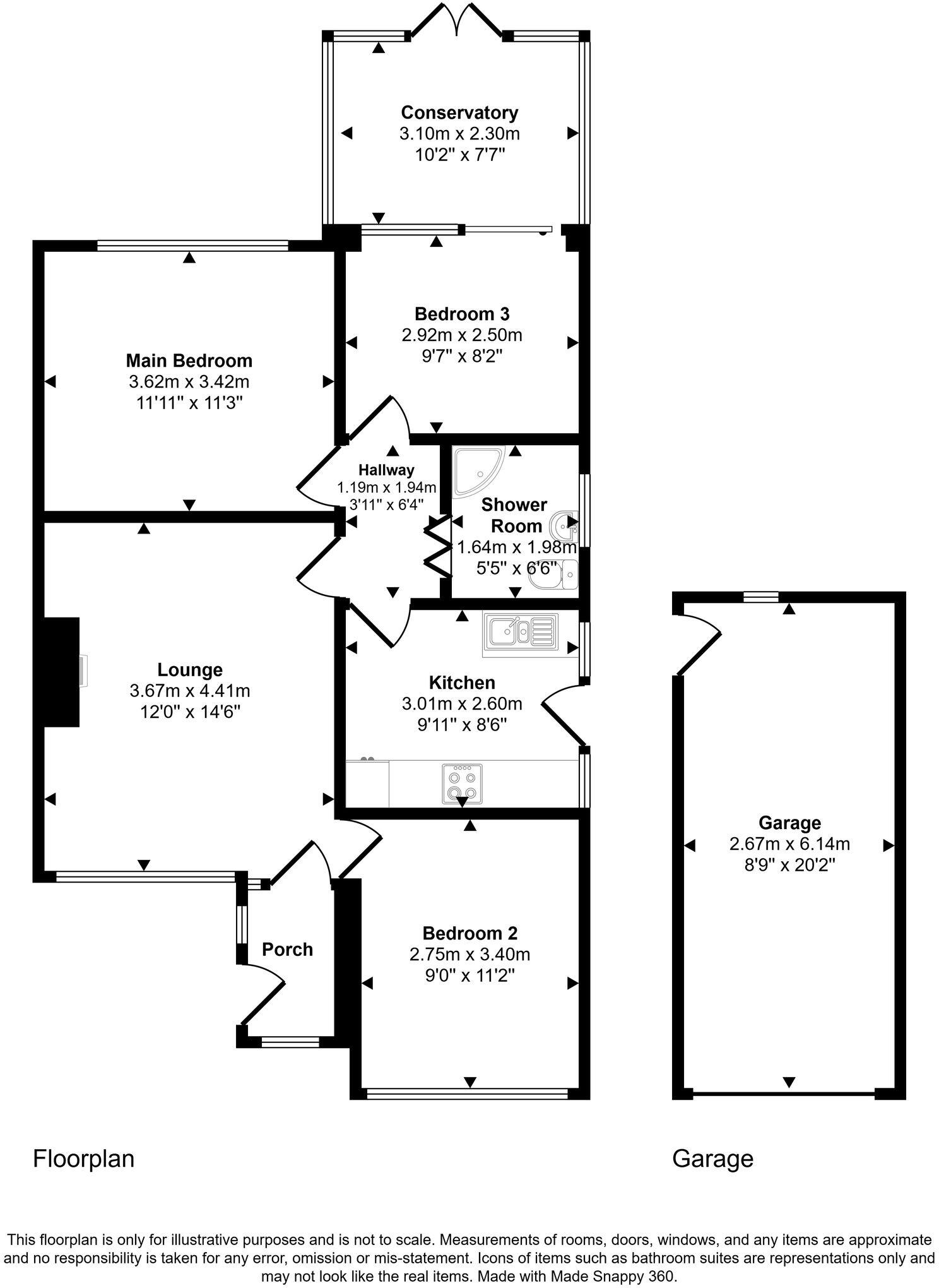 Cornwall Crescent, Standish, WN1 floorplan