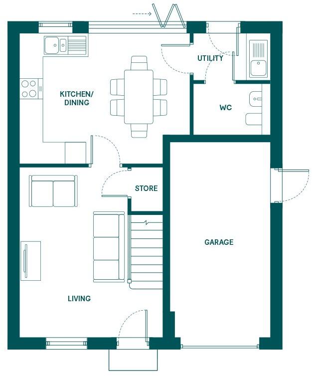 The Cornfields, Green Lane, Yarm (Derwent)  floorplan