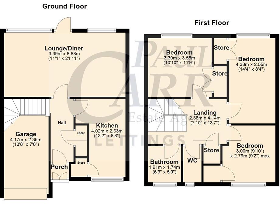 Overhill Road, Burntwood, WS7 4SU floorplan