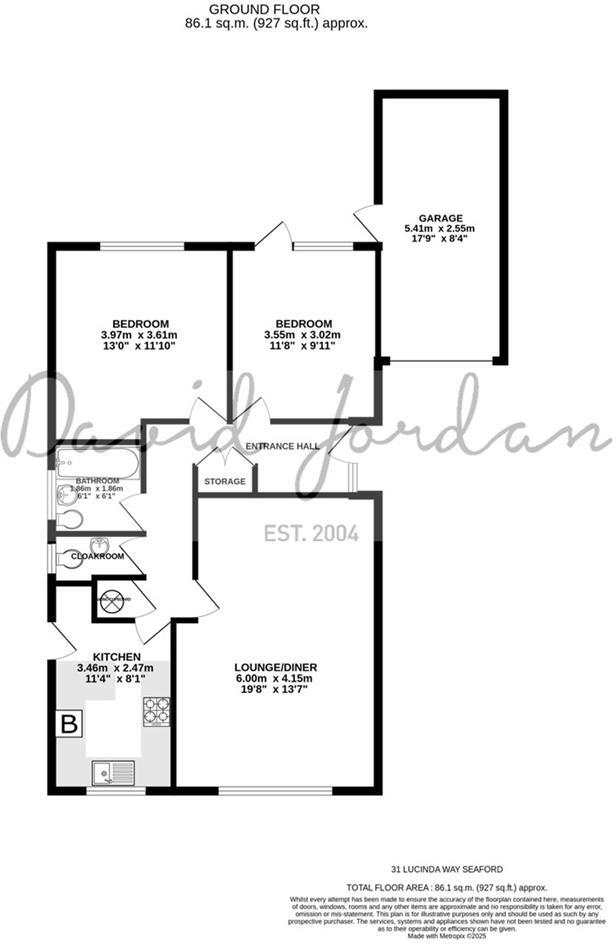 Lucinda Way, Seaford floorplan
