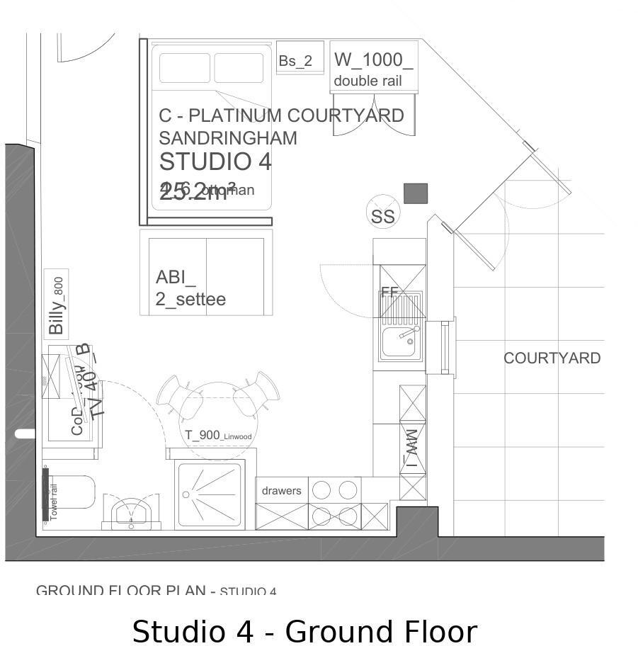 Platinum Courtyard Sandringham-Studio 4 |Verney St floorplan