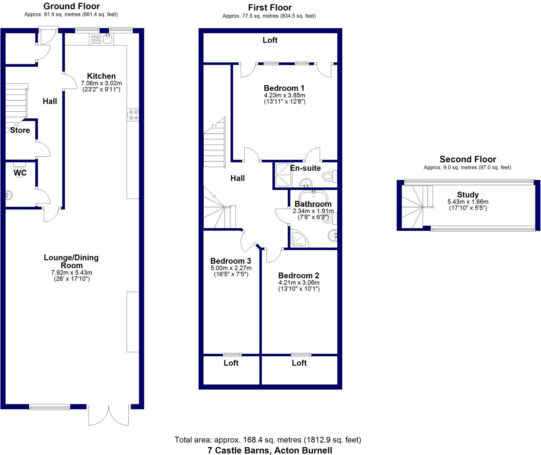 7 Castle Barns, Acton Burnell, Shrewsbury, Shropshire floorplan