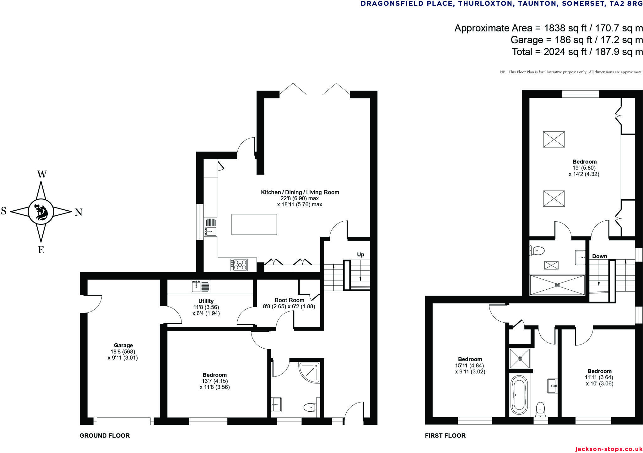Thurloxton, Taunton, Somerset, TA2 floorplan