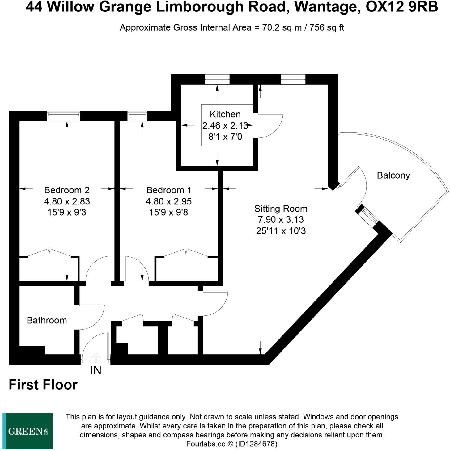 Willow Grange, Wantage floorplan