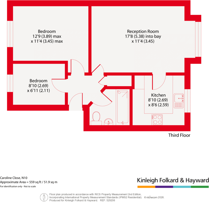 Caroline Close, London, N10 floorplan