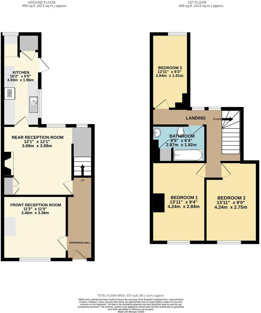 Cambria Road, Evesham floorplan