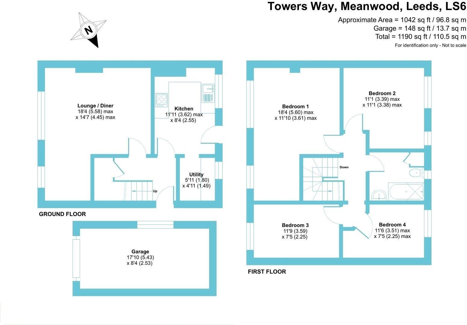 Towers Way, Meanwood, LS6 floorplan