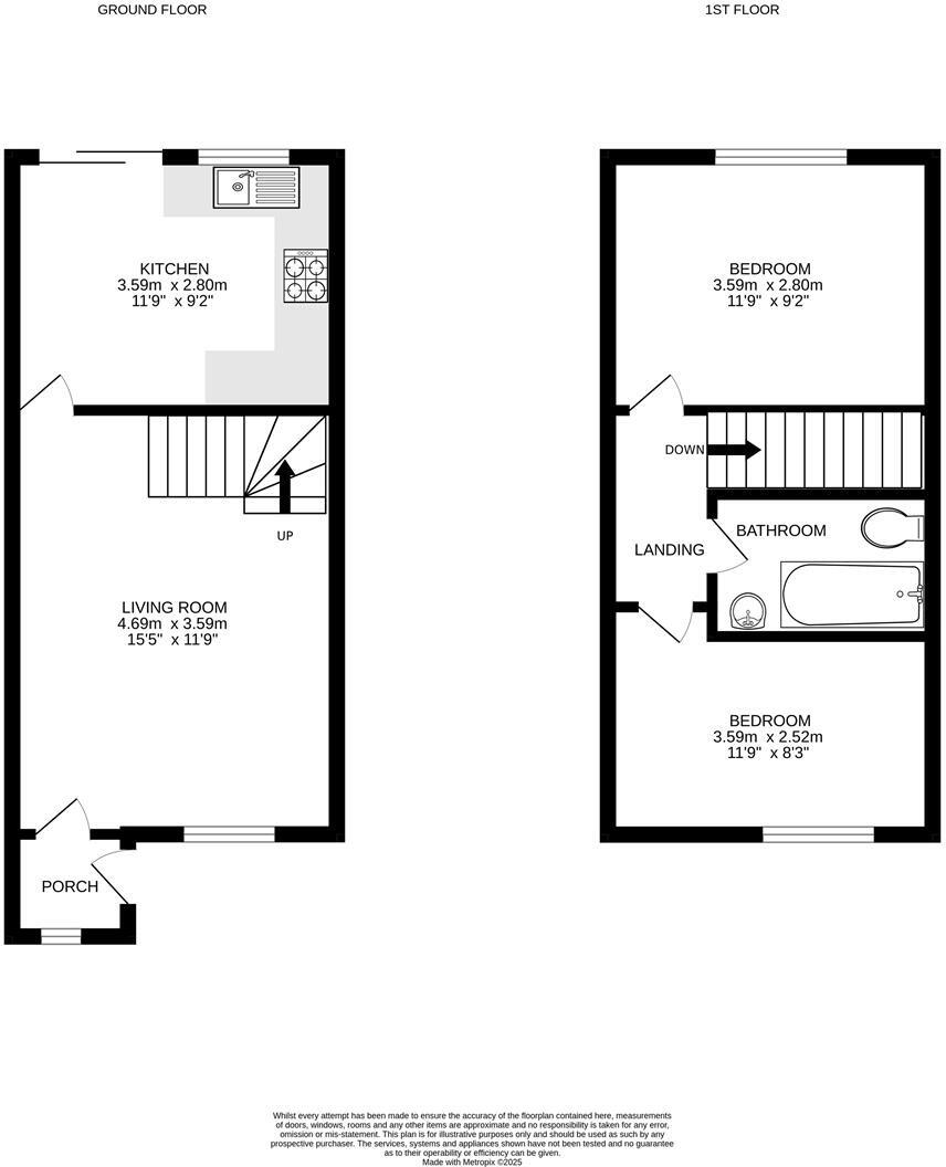 Helston, Two bed home with no onward chain floorplan