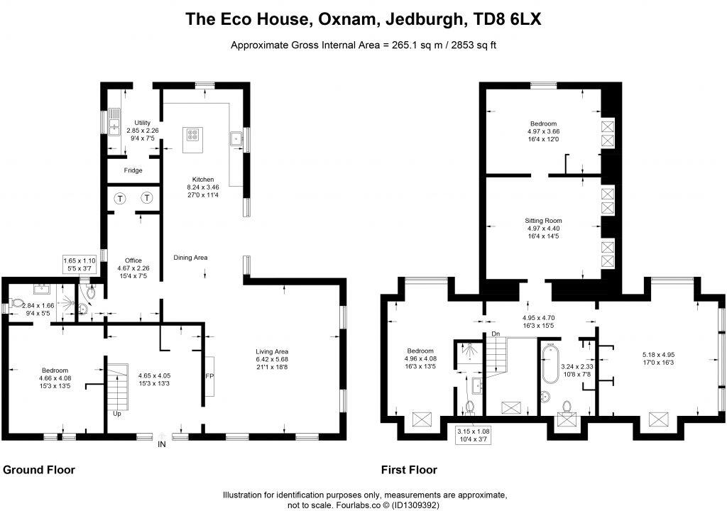 The Eco House, Oxnam, Jedburgh, TD8 6LX floorplan