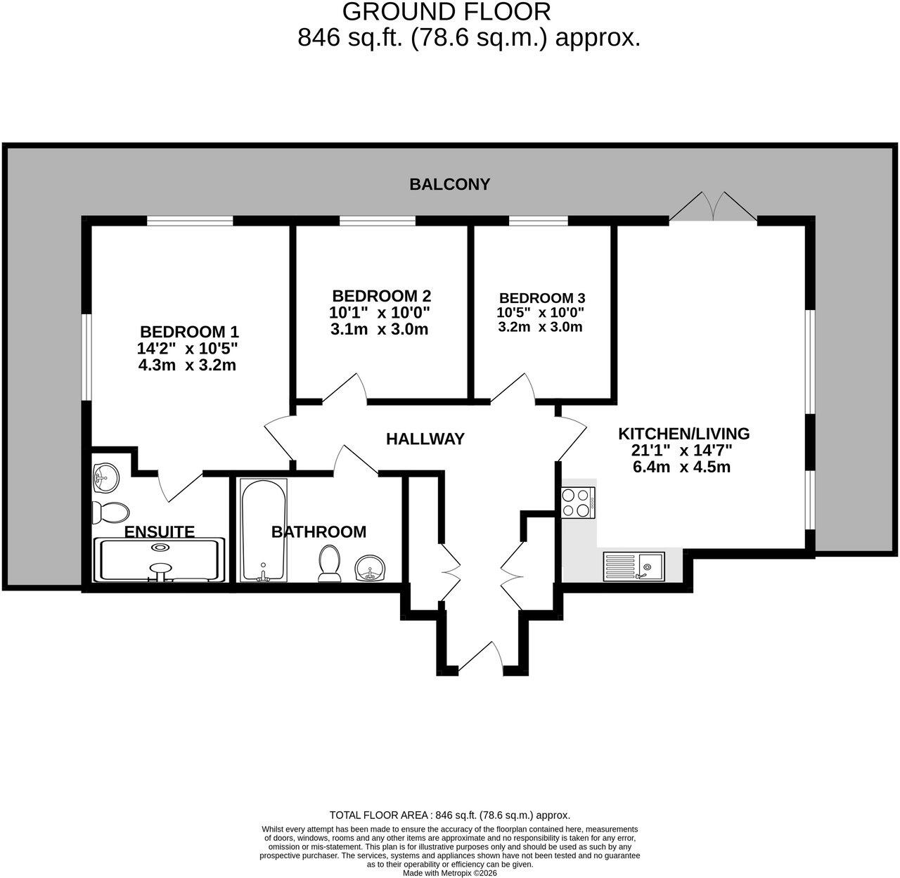 Granada House, Meridian Way, Southampton, SO14 floorplan