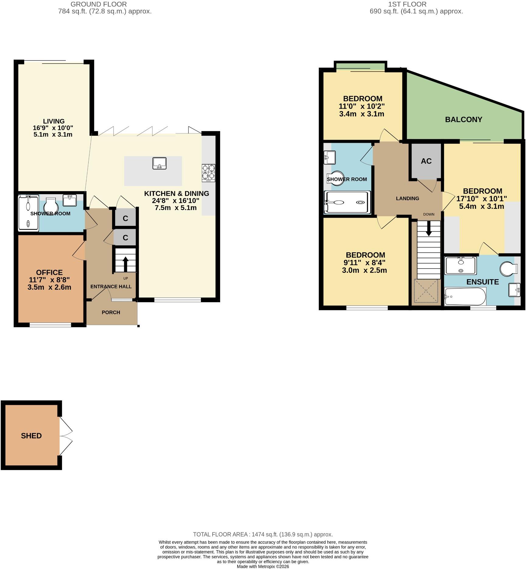 Chase End,  3 Lyndhurst Gardens, Gloucester Road, Welland, Malvern, Worcestershire, WR13 6LD floorplan