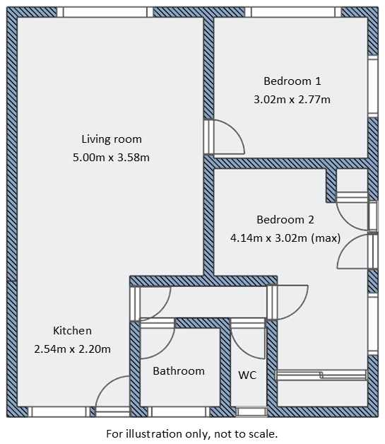 Flat 1, The Old Manse, School Hill, St. Austell, Cornwall floorplan