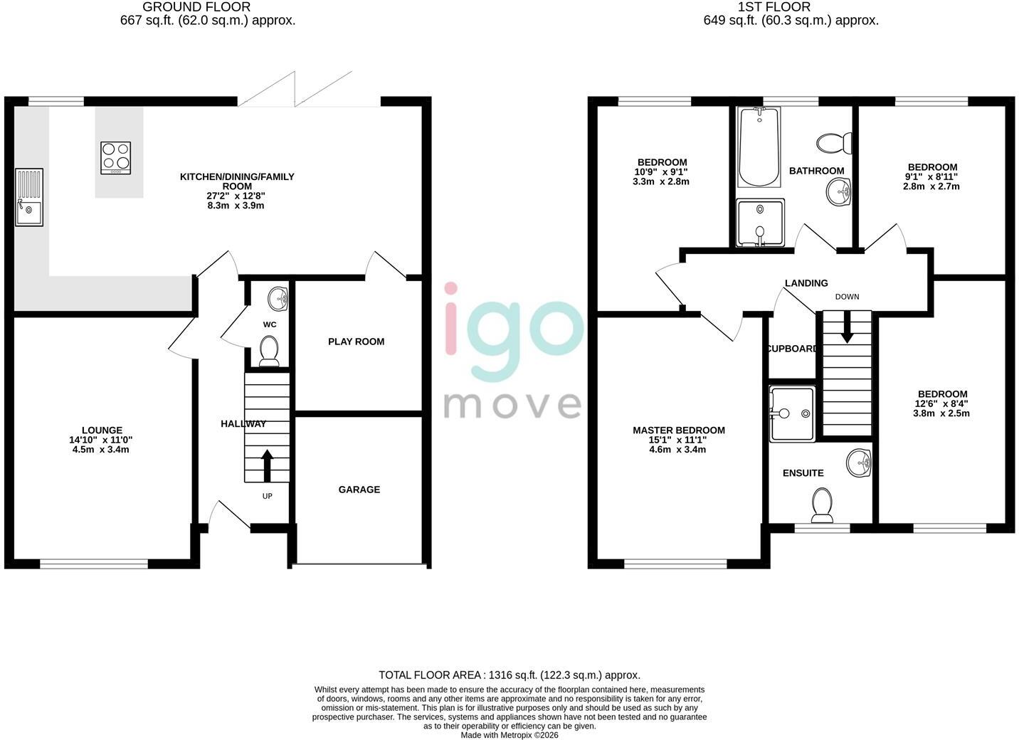 Hole Beck Drive, Kirklevington, Yarm floorplan
