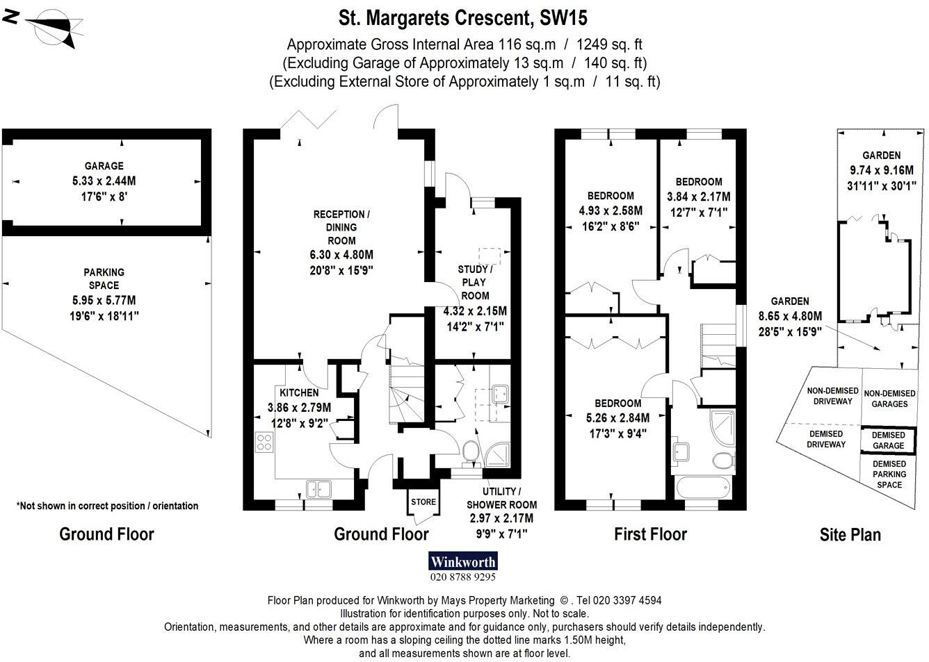 St. Margarets Crescent, London, SW15 floorplan
