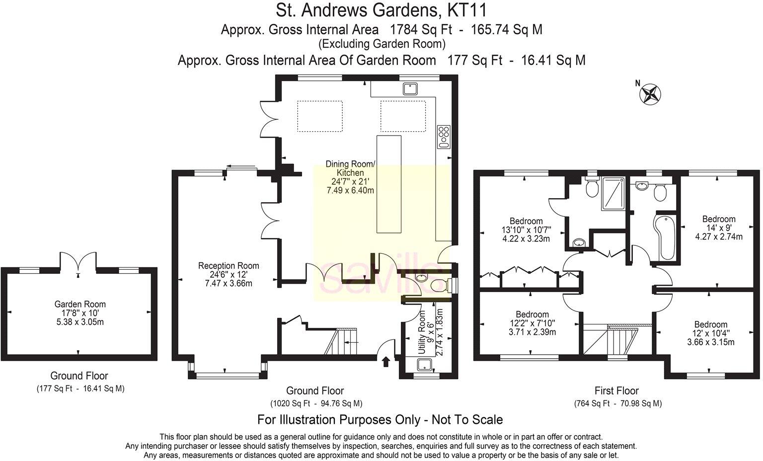 St. Andrews Gardens, Cobham, Surrey, KT11 floorplan