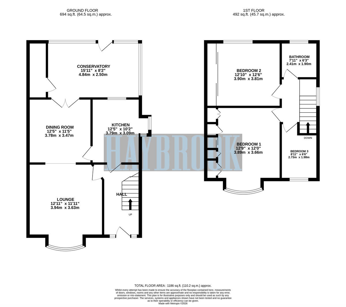 Castle Hill Avenue, Mexborough floorplan
