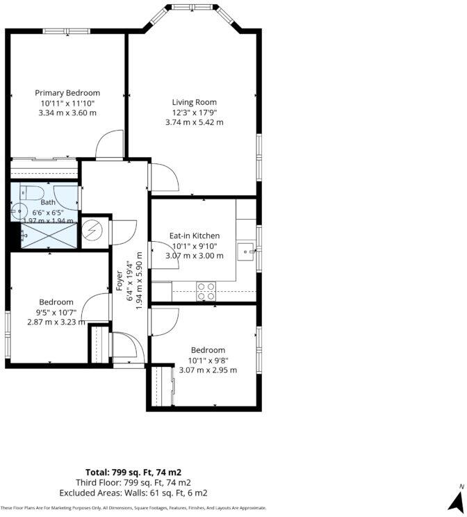 25/8 South Elixa Place, Edinburgh, EH8 7PG floorplan