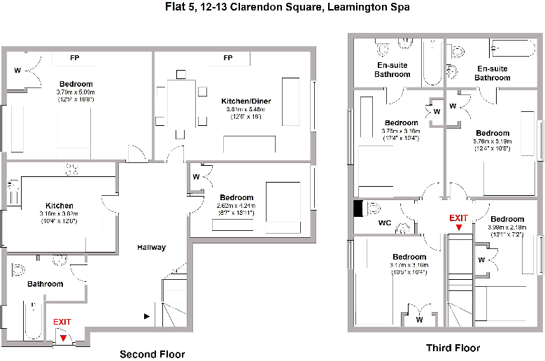 12-13 Clarendon Square, Leamington Spa floorplan