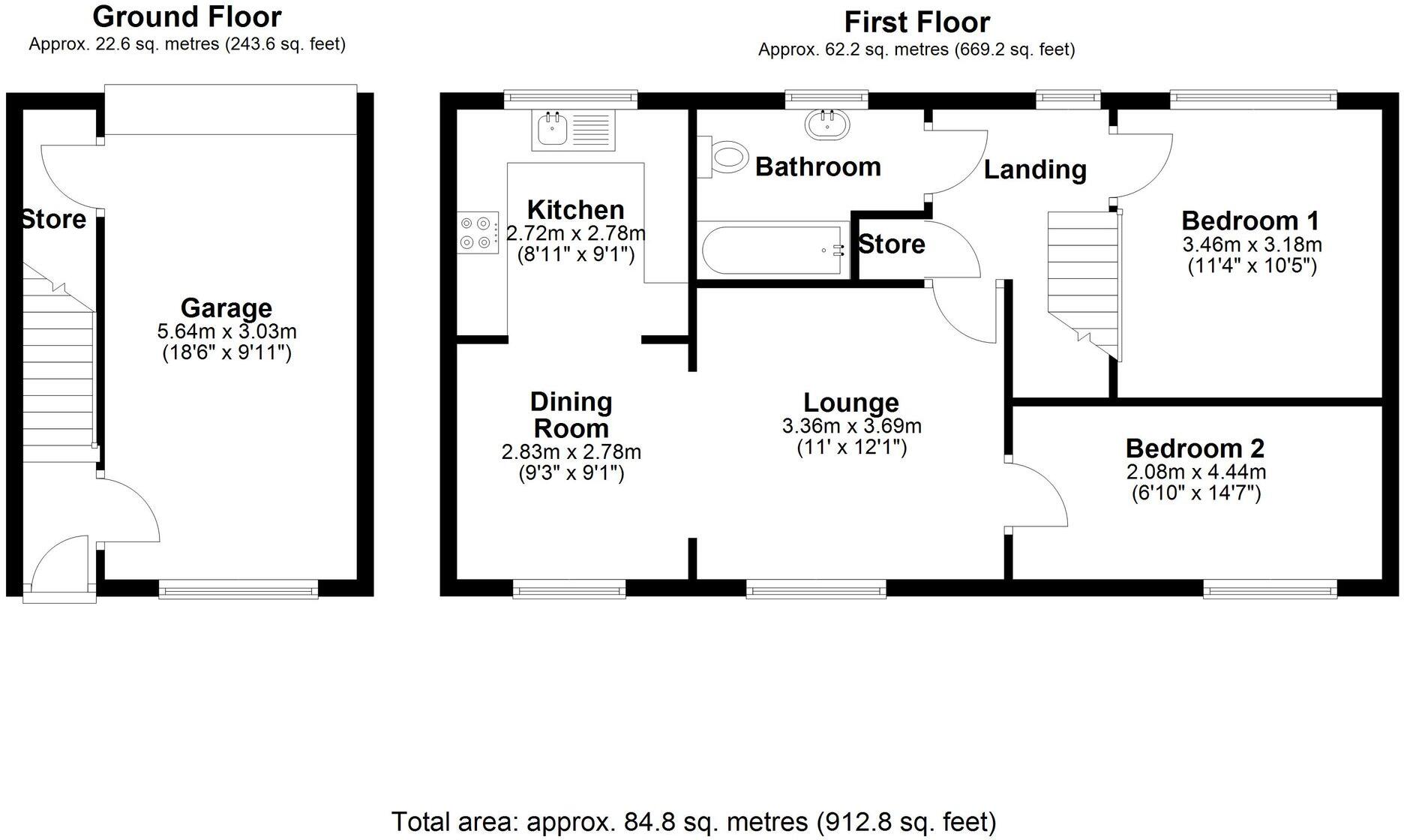Brick Kiln Way, Bedworth, CV12 floorplan