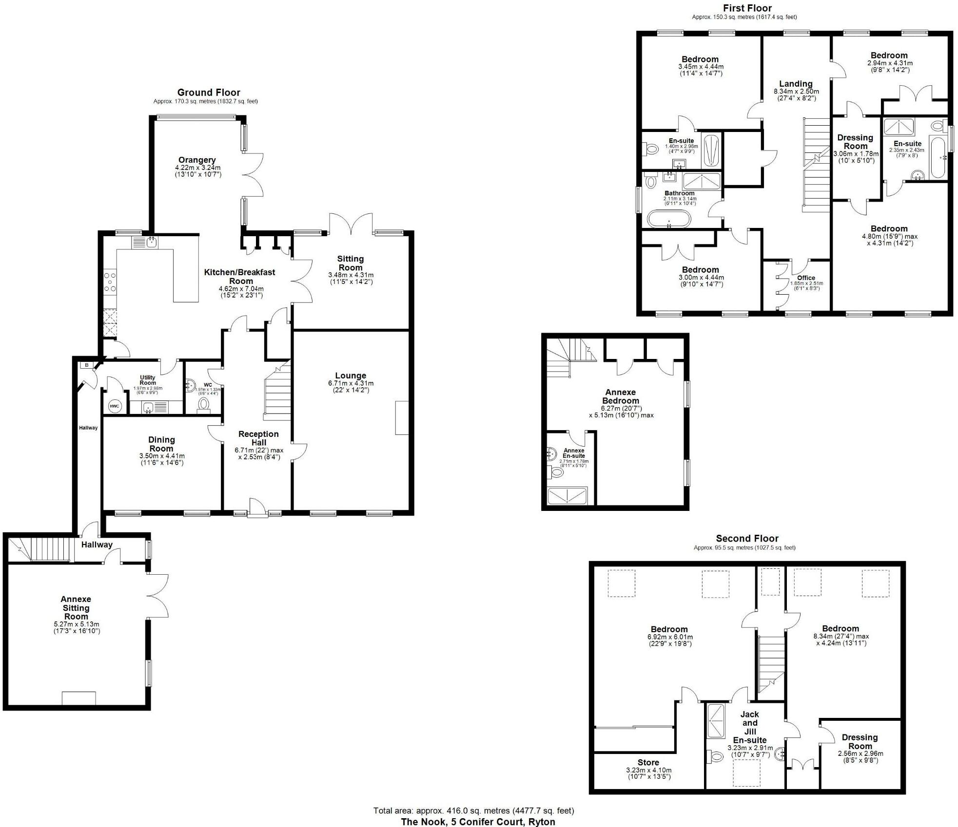 The Nook, Conifer Court, Lead Road, Greenside, Ryton floorplan