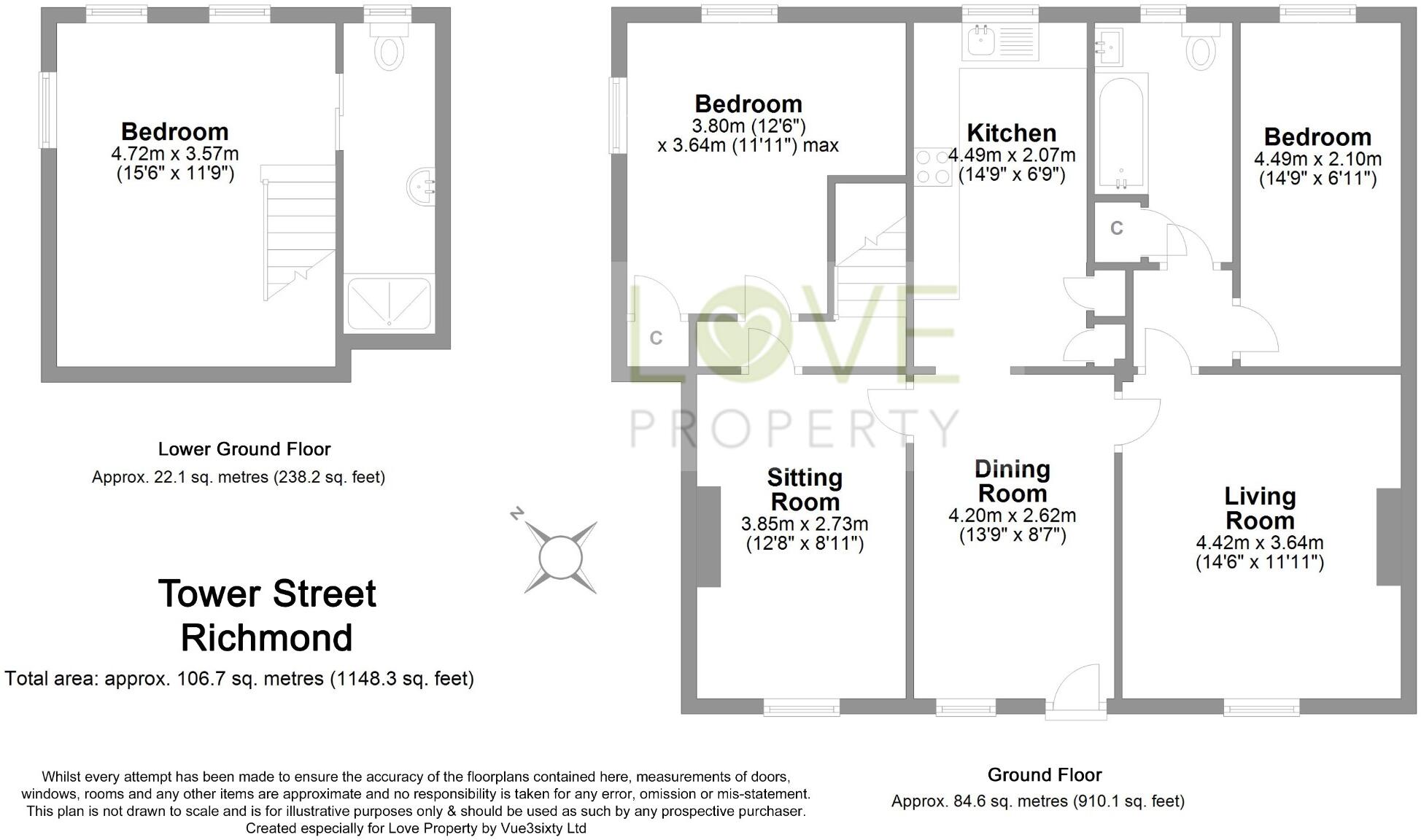 Tower Street, Richmond floorplan