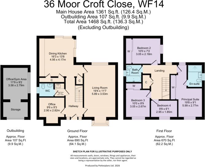 Moor Croft Close, Mirfield, WF14 floorplan