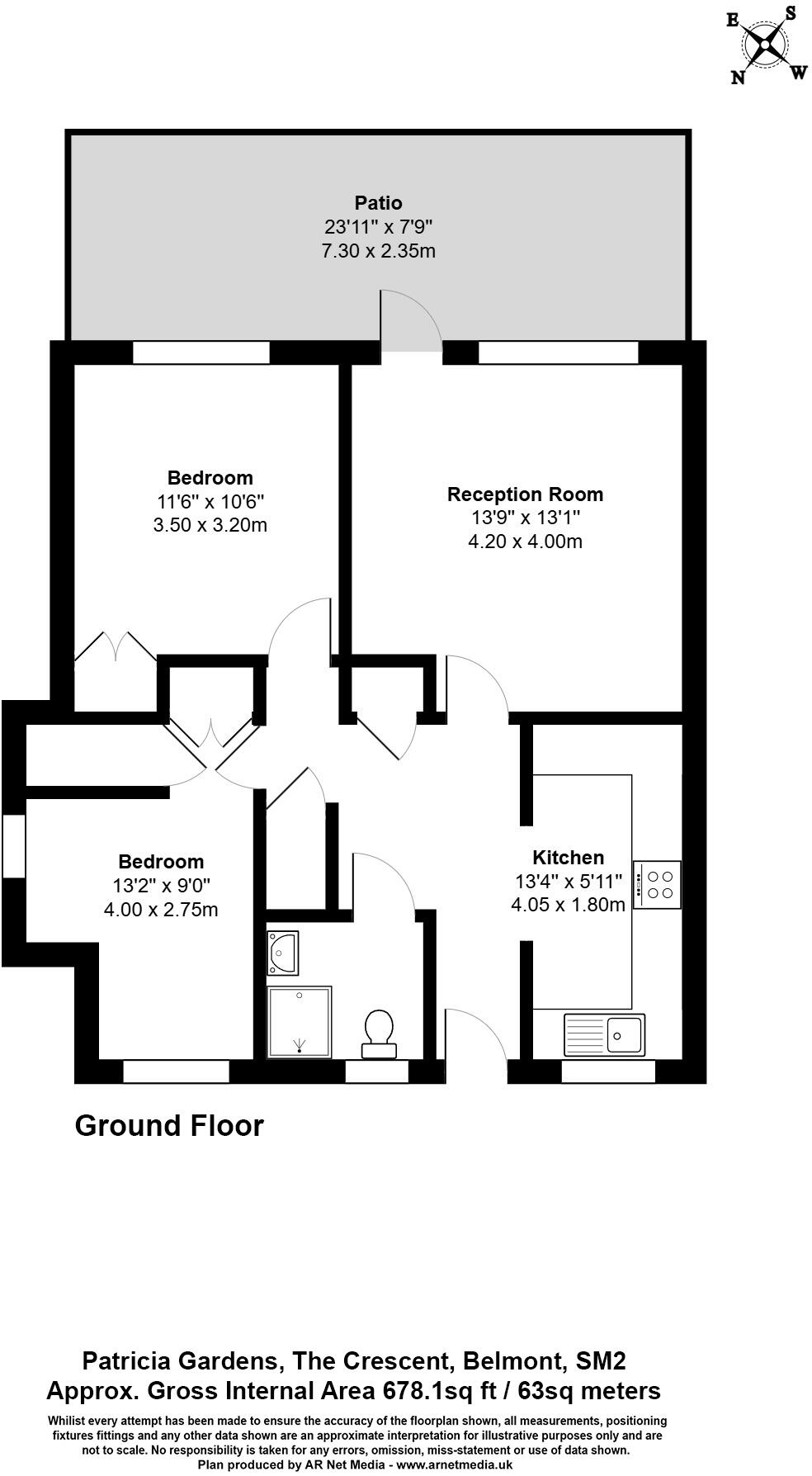 Patricia Gardens, Sutton, SM2 floorplan
