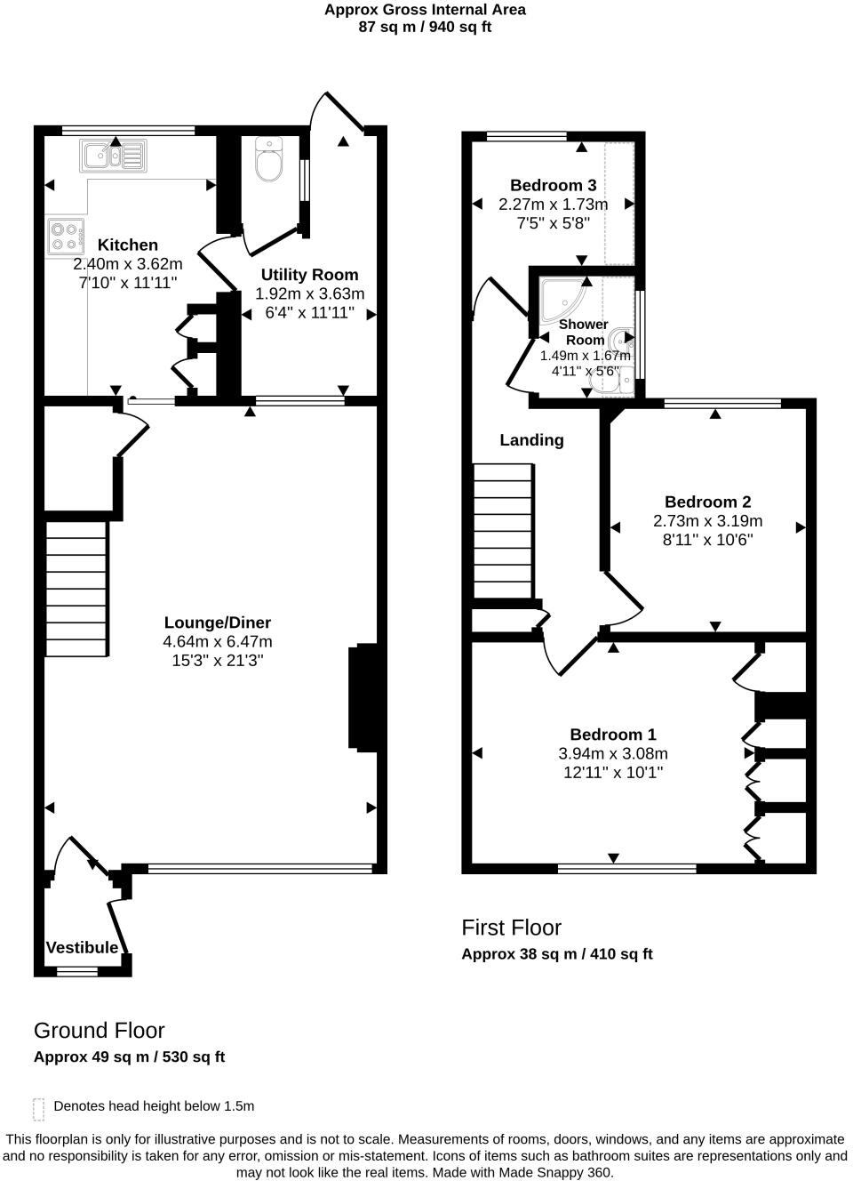 Rosebery Road, Exmouth, EX8 1SJ floorplan