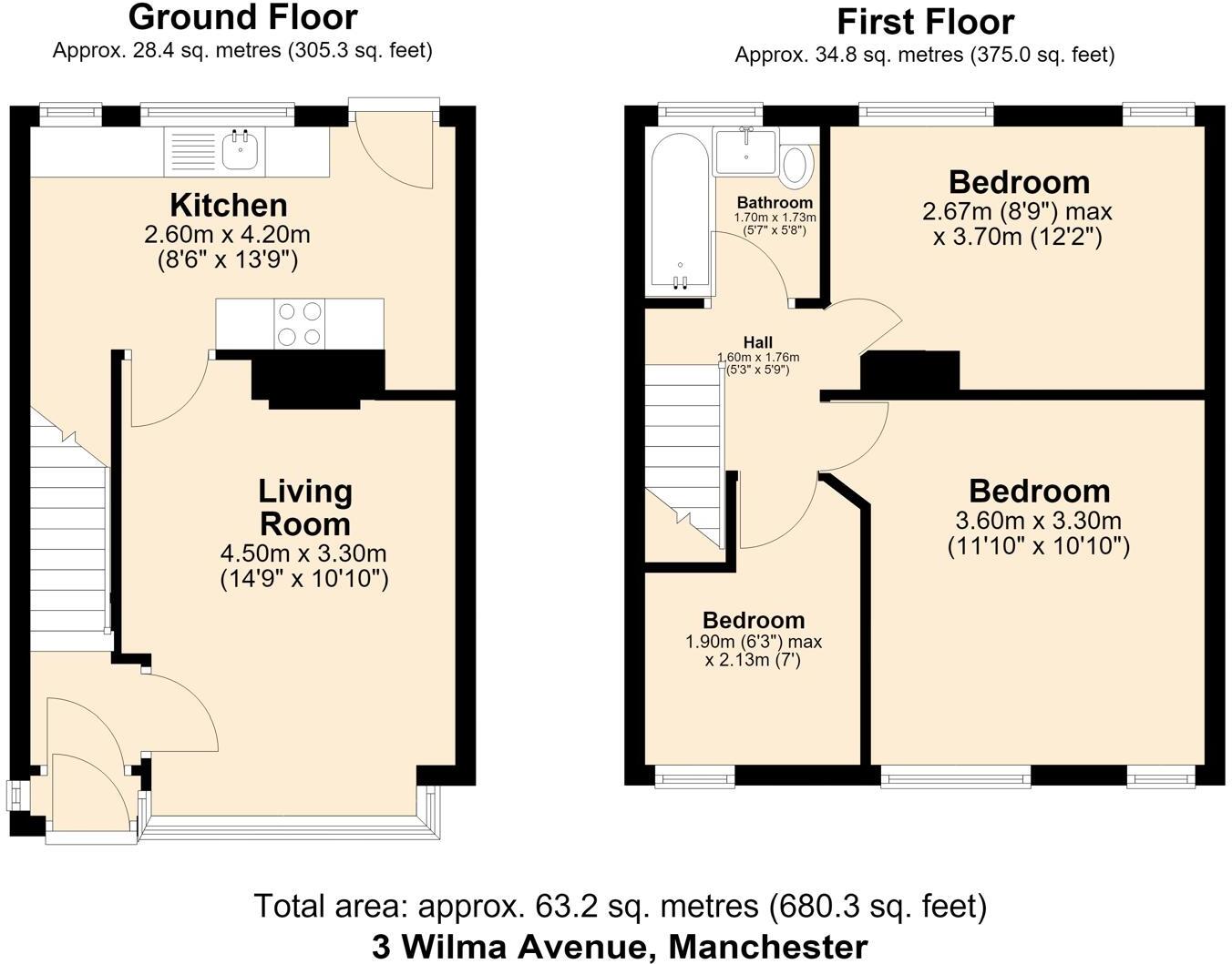 3 Wilma Avenue, Manchester, Greater Manchester M9 8LW floorplan