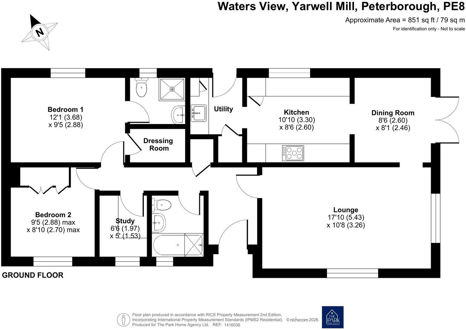 Waters View, Yarwell Mill, Yarwell, Northants, PE8 6EU floorplan