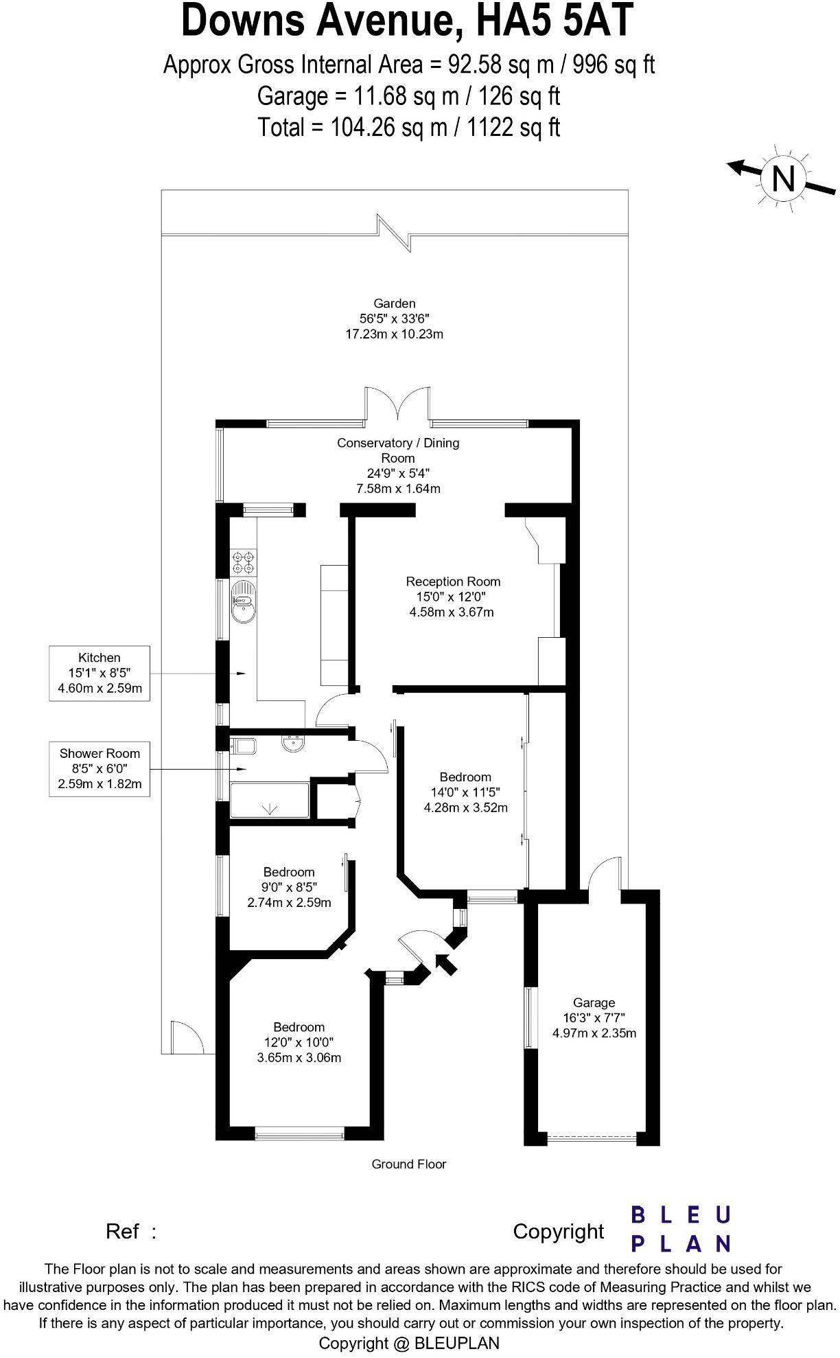 Downs Avenue, Pinner floorplan