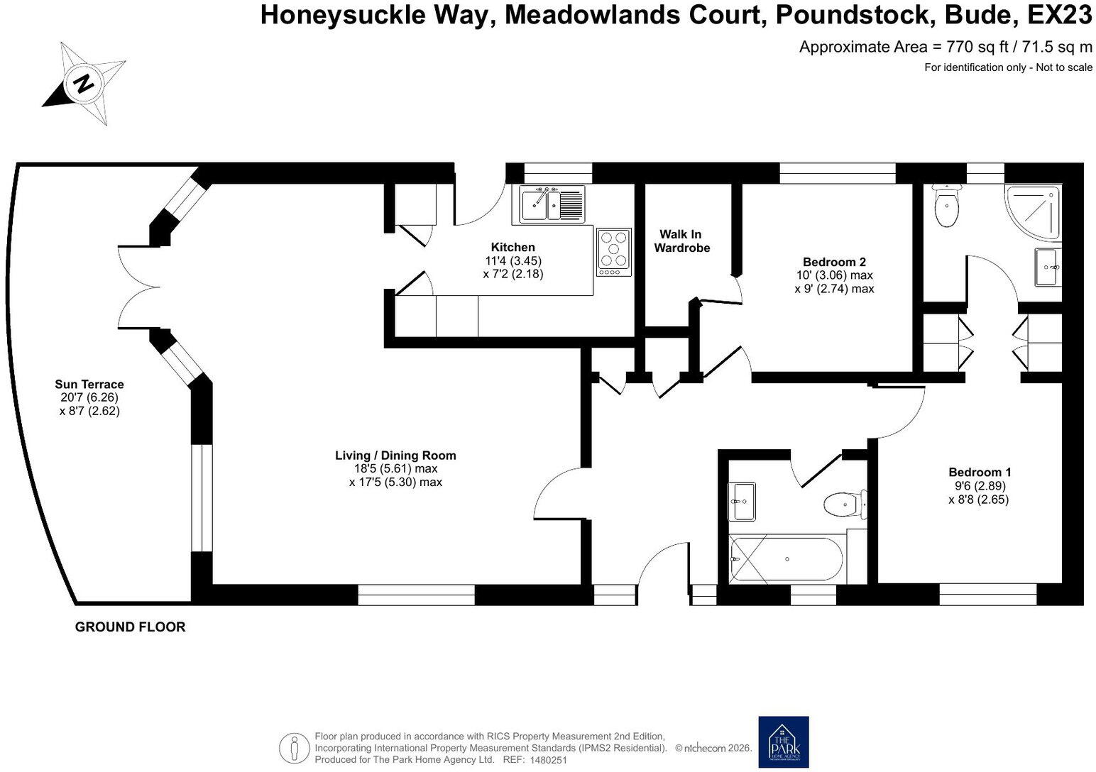 Honeysuckle Way, Meadowlands Court, Poundstock, Bude, Cornwall floorplan
