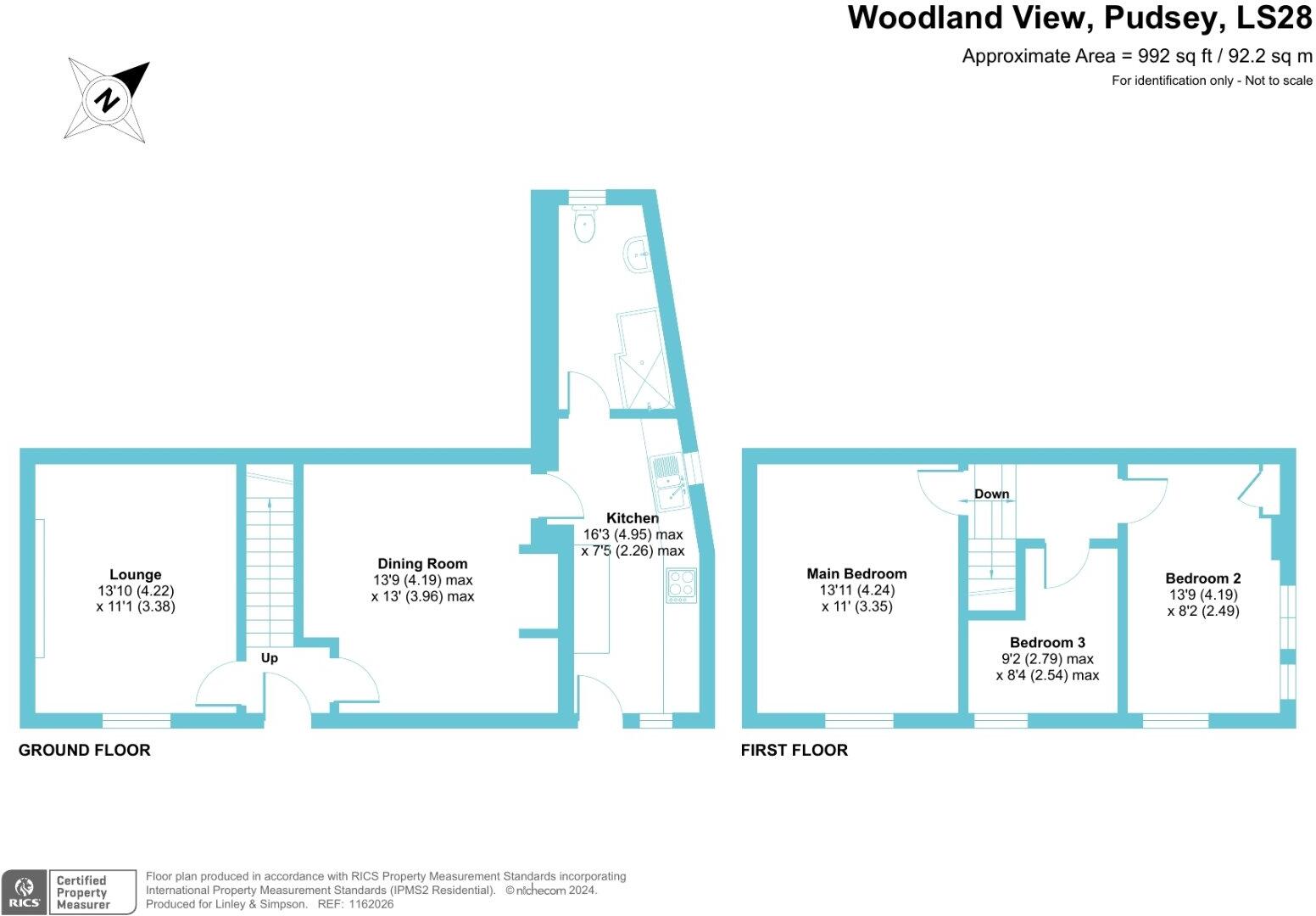 Woodland View, Calverley, Pudsey, West Yorkshire, LS28 floorplan