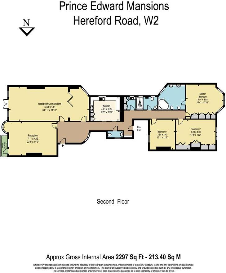 Prince Edward Mansions, Bayswater, W2 floorplan