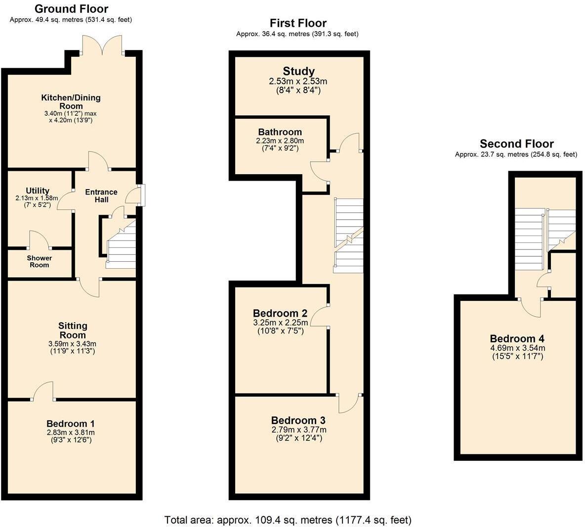 Well Street, Exeter floorplan